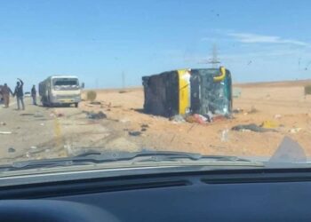 8 وفيات و20 إصابة في حادث سير لحافلة ركاب بطريق وادي اللود