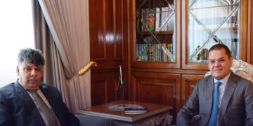 الدبيبة والصور يبحثان سبل تعزيز سيادة القانون وضمان انفاذه