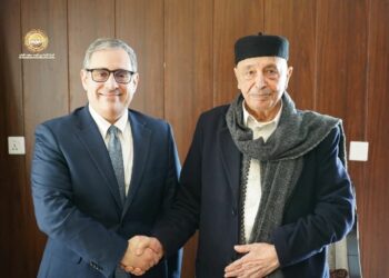 عقيلة صالح يبحث مع برنت مستجدات الأوضاع السياسية والاقتصادية في ليبيا