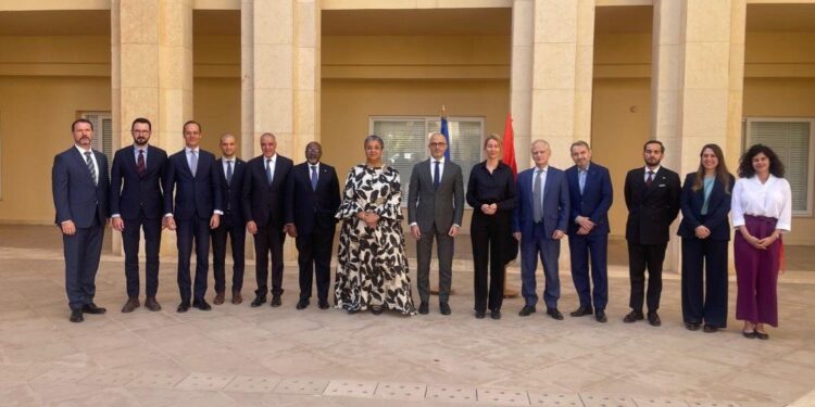 تيته تناقش التطورات السياسية في ليبيا مع رؤساء بعثات الاتحاد الأوروبي