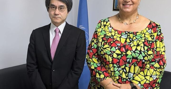 تيته وسفير اليابان يبحثان الأوضاع السياسية والاقتصادية في ليبيا